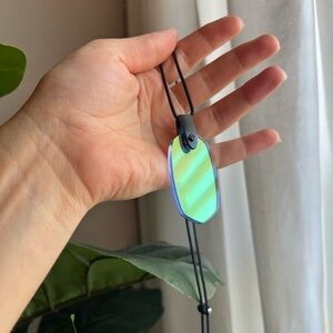 Kendra Scott Indigo Dichroic Inez Navy Gunmetal necklace